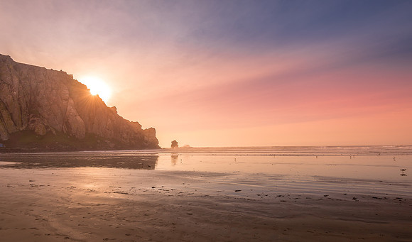 Morro Rock Sunburst